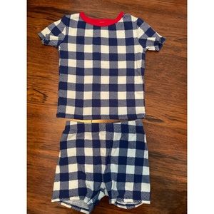 Red, white & blue s/s pajama set size 3t